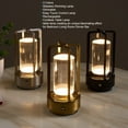 thumbnail image 4 of Lámpara de mesa inalámbrica Lámpara de escritorio LED portátil de 3 colores con regulación continua Lámpara de cabecera táctil recargable a pilas para dormitorio ANGGREK  Otros, 4 of 8