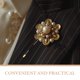thumbnail image 3 of GOOHOCHY 20 broches para bisutería, aguja de bola larga, broche redondo de metal con tapón para traje, corbata, sombrero, alfiler de 90 mm., 3 of 8