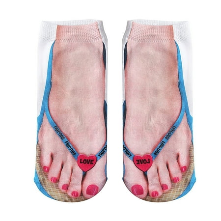 

Blueek Funny Human Feet In Sandals Socks for People with Ugly Feet Gifts for Friends