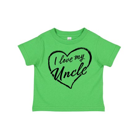 

Inktastic I Love My Uncle in Black Chalk Heart Gift Toddler Boy or Toddler Girl T-Shirt