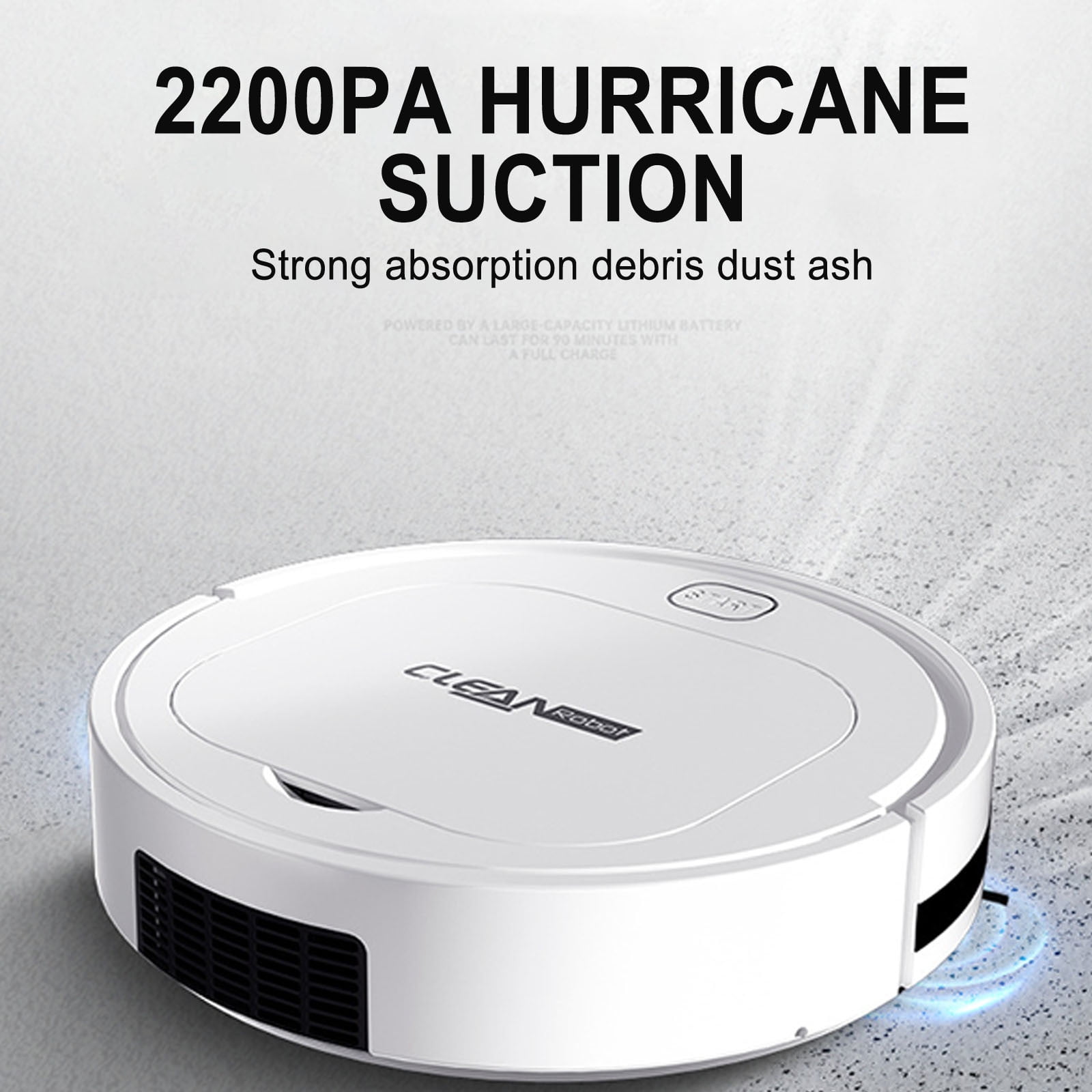 Smart Robot Vacuum Cleaner with Laser Navigation, 2200Pa Suction, 90-Minute Battery, Ultra-Quiet 55dB, Multi-Surface Modes - Rechargeable & Auto-Clean