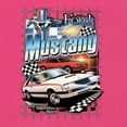 thumbnail image 6 of Wild Bobby, Mustang Untamed American Spirit Ford Cars and Trucks Women Slim Fit Junior Tee, Raspberry, Medium, 6 of 6
