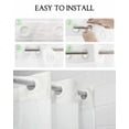 thumbnail image 6 of No Hook Shower Curtains, Beige White Stripes Stall Bathroom Curtain with Snap in Liner, Farmhouse Modern Gradient Lines Waterproof Washable Fabric Bathroom Shower Curtain Sets, 48" x 72", 6 of 7
