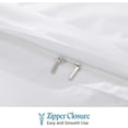 thumbnail image 4 of Pure Pima Cotton 3-Piece Duvet Cover Set – 800 Thread Count Luxury Bedding, Button Closure Oversized King 120"x 98" - White, 4 of 4