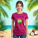 thumbnail image 3 of Playera Blusa De Palm Beach Surf Club – Vibra Tropical con Sabor a Coco Color Rosa Dorado Talla Extra Grande Marca Emil SaEs, 3 of 4