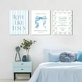 thumbnail image 2 of Blue Bow Jesus Wall Art Decor, Light Blue Coquette Dorm Room Wall Decor Paintings spirational Bible Verses Canvas Posters Prints Pictures for Girls Dorm Room, Bedroom（Only canvas）, 2 of 5