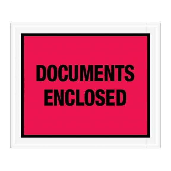 Special Use Red "Documents Enclosed" Envelopes 10" X 12" (1000 Case)