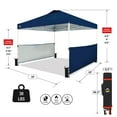 thumbnail image 6 of CROWN SHADES 10x10 Pop up Canopy Tent Instant Canopy Including 2 Half Sidewalls, 4 Ropes, 8 Stakes, 4 Weight Bags, STO 'N Go Bag Navy Blue, 6 of 7