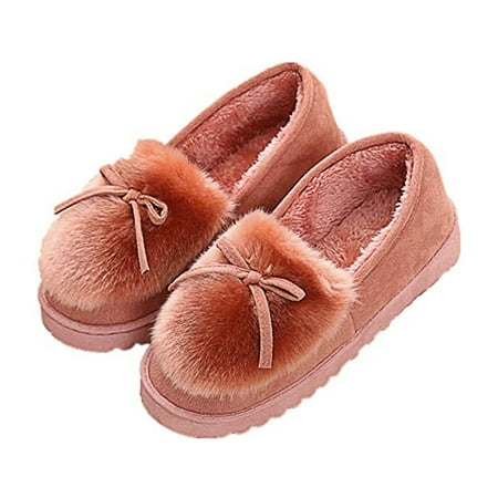 

HOMEMAXS 1 Pair Cotton Slippers Cover Heel Thick Sole Slippers Lady Household Slippers