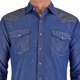 thumbnail image 5 of Camisa Vaquera Wrangler Hombre Manga Larga G40 azul CH, 5 of 6