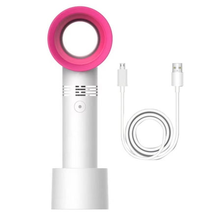 Mini Secador De Ventilador De Pestañas, Ventilador De Mano Sin Cuchillas De Mano USB Recargable De Refrigeración Seguro Mini Ventilador Secador De Pestañas Para Extensión De Pestañas Esencial Blanco