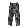 thumbnail image 6 of Uemuo Rose Flowers Pattern Men's Wide Leg Palazzo Lounge Pants with Pockets Light Weight Loose Comfy Casual Pajama Pants-Medium, 6 of 9