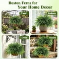 thumbnail image 6 of Yastouay Artificial Hanging Ferns Fake Boston Ferns with Basket Outdoor Faux Plants for Home Garden Porch Decor,2 Pcs Deep Green, 6 of 8