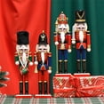 thumbnail image 3 of ZHaobin 1Pcs 30cm Wooden Nutcracker Puppet Soldier Decoration Painted Vintage Design Christmas Elements Ornament Home Tabletop Decora (A3), 3 of 7