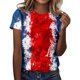thumbnail image 2 of Fiudx Ofertas Flash Artículos En Oferta Camisa Superior Informal de Manga Corta con Cuello Redondo y Estampado Informal y Moderno para Mujer, 2 of 4