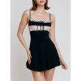 thumbnail image 2 of Biezeib Women Summer Casual Mini Dress Patchwork Sleeveless Spaghetti Strap Cami Dress Backless A-line Dress, 2 of 6
