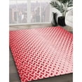 thumbnail image 3 of Ahgly Company Machine Washable Indoor Square Transitional Light Red Pink Area Rugs, 8' Square, 3 of 7
