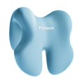 thumbnail image 2 of Almohada de espuma viscoelástica para el cuello, respaldo, silla ergonómica, almohada lumbar cervical Azul claro, 2 of 9