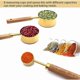 thumbnail image 4 of Measuring Cups and Spoons Set of 8, Wood Handle with Metric and US Measurements,Stainless Steel, for, 4 of 5