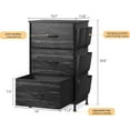 thumbnail image 2 of CRXX Night Stand, Night Stand with 3 Drawers for Bedroom, Bedside Table with Wooden Top, Sturdy Steel Frame End Table, Small Dresser for Bedroom, Entryway-2-Black, 2 of 8