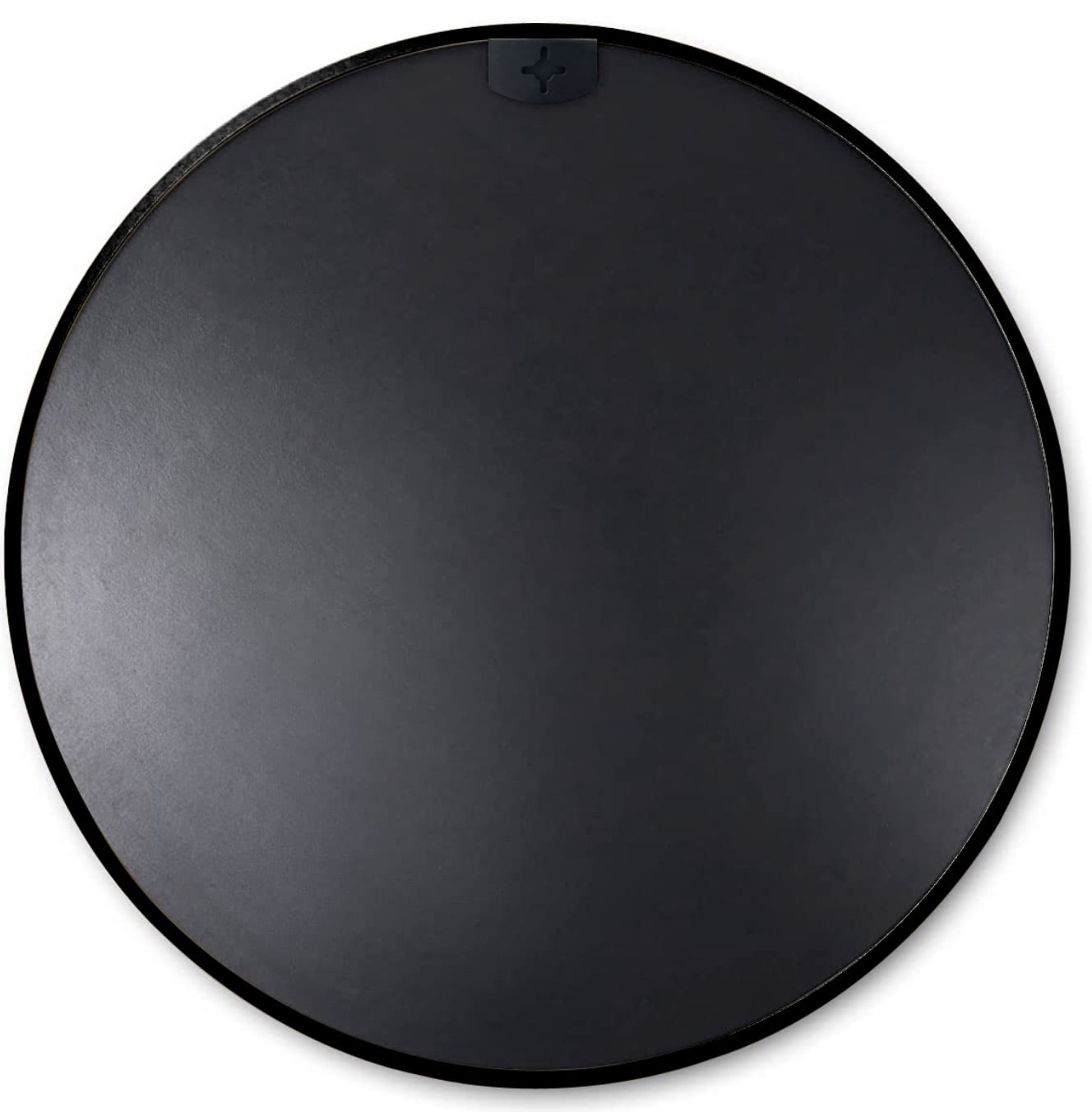 MAYEERTY 20 Inch Round Black Metal Bathroom Mirror