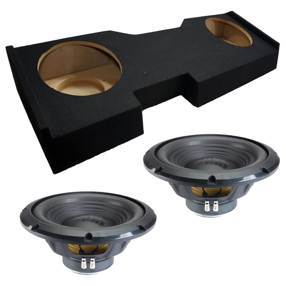 Alpine fits 14-18 Chevy Silverado Crew Cab Truck Sealed Dual 12" W12S4 Loaded Subwoofer Sub Box Enclosure 500W RMS 4 Ohm