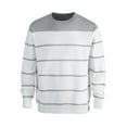 thumbnail image 2 of Xcmzpl Striped Sweaters for Men Color Block Knit Pullover Crew Neck Long Sleeve Fall Sweater Tops Lightweight Slim Fit Sweaters, 2 of 9