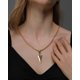 thumbnail image 5 of Collar para hombre, colgante de punta de flecha de acero inoxidable plateado, cadena de punta de lanza grabada, alto pulido, 5 of 5