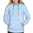 thumbnail image 3 of KLL Blue snowflakes elegant for Womens Pullover Hoodie with Pocket Hooded Long Sleeve Shirts Sweatshirt for Women-X-Large, 3 of 7