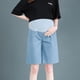 thumbnail image 2 of ShomPort Maternity Shorts Over The Belly Cotton Comfy Shorts Loose Casual High Waist Pregnancy Pants, 2 of 5
