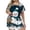 D729_Green, variant on Zormilly Christmas Pajamas for Women Plus Size Short Sleeve Shirts Wide Leg Shorts Comfy Pajamas Set Printed, S-5XL