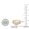 thumbnail image 4 of Dazzlingrock Collection 1.80 Carat (ctw) 14K Round Diamond Ladies 3 Stone Bridal Engagement Ring Set, Rose Gold, Size 5, 4 of 4