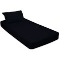 thumbnail image 2 of Gilbin Jersey Knit 2 pc Camp Size Sheet & Pillowcase Black, 2 of 5