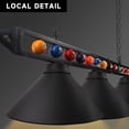 thumbnail image 4 of GSE Games & Sports Expert 59" Hanging Billiard Pool Table Light with Adjustable Metal Chain and Billiard Ball Decoration. Great for 7ft/8ft Pool Tables, Billiards Room, Bar - Black, 4 of 7