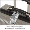 thumbnail image 3 of Square 2Pack PU Leather Peacock Feathers Cruise Luggage Tag with Privacy Cover and Name ID Tag for Travel Handbags Backpacks Luggage Tags, 3 of 6
