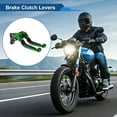 thumbnail image 2 of Palancas de freno y embrague cortas y largas para Kawasaki ZZR600 05-09, palanca de freno ajustable de motocicleta, aleación de aluminio, cabeza verde, mango negro, 2 of 6