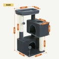 thumbnail image 5 of PEQULTI 31.5" Modern Cat Tree Tower with Dual Large Condos for Kitten ＆ Medium Size Cat Dark Gray, 5 of 9