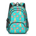 thumbnail image 2 of Golden Retriever and Rose Blue Pattern Cute School Backpack Bag with Padded Back and Adjustable Shoulder Straps 16.9 X 12.6 X 5.9 Inches, 2 of 4