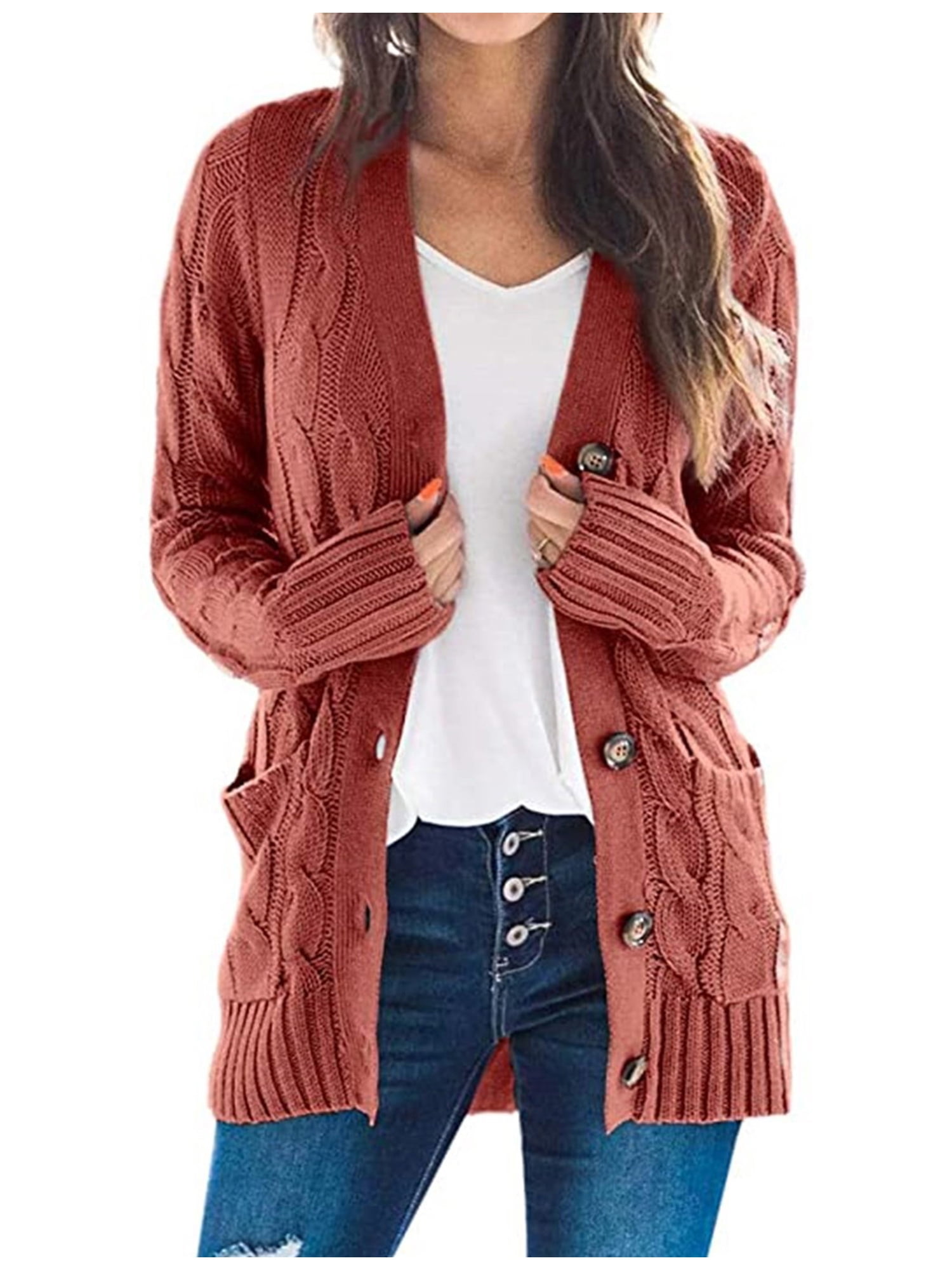 button cardigan with pockets