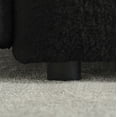 thumbnail image 7 of CQSXDA Modern 35 Inch Teddy Fabric Sofa With Plush Upholstered Pillow For Apartment Living Room Office, Black, 7 of 7
