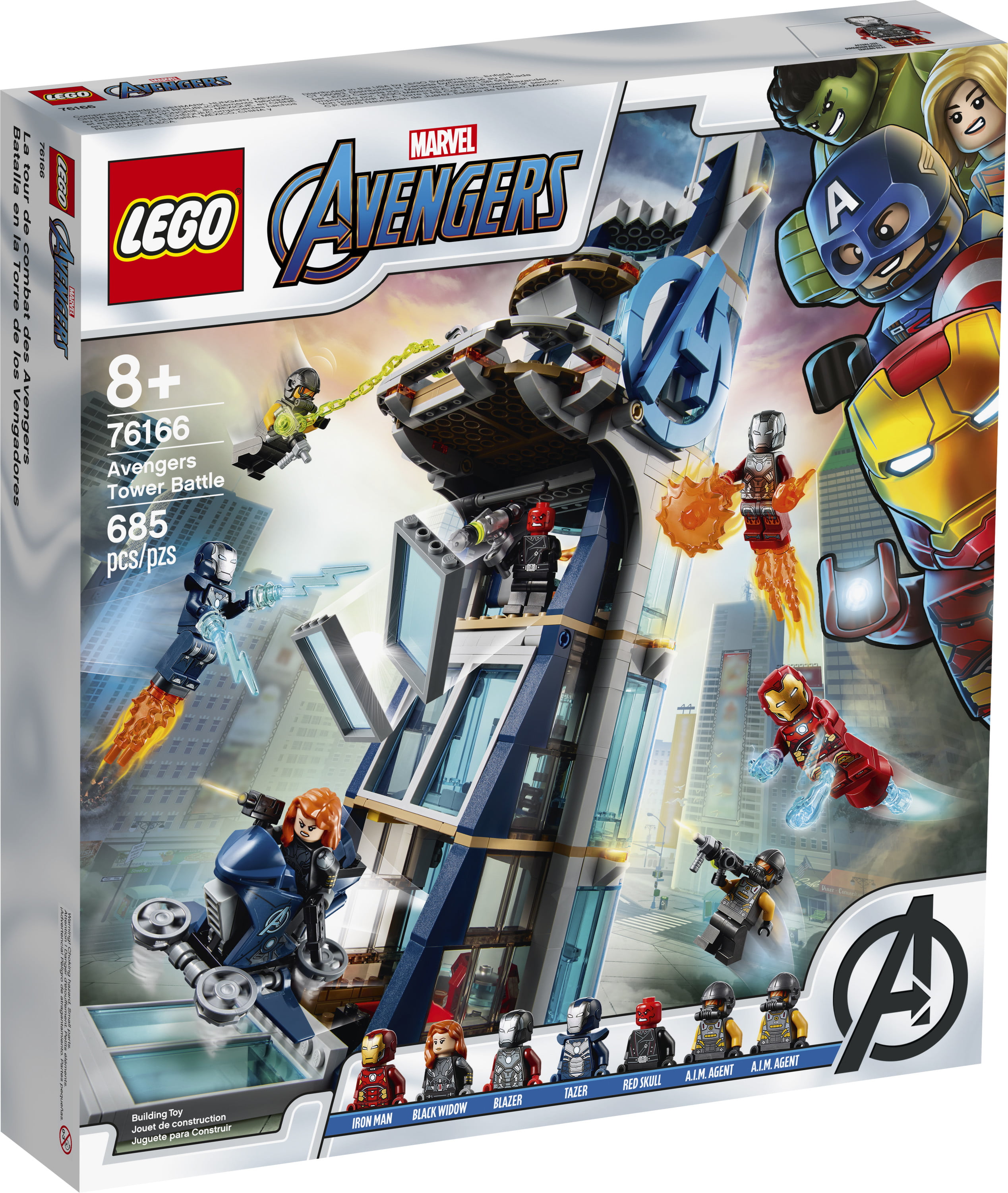 LEGO Marvel Avengers: Avengers Tower Battle 76166 Brick Building Toy with  Action Scenes (687 Pieces)
