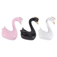 thumbnail image 4 of KAKOWELY 3 elegantes adornos de cisne para tartas, de resina, para escritorio., 4 of 5