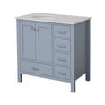 thumbnail image 4 of Horizon 36" Bathroom Vanity with Powder Blue Cabinet and Engineered White Top, 4 of 5