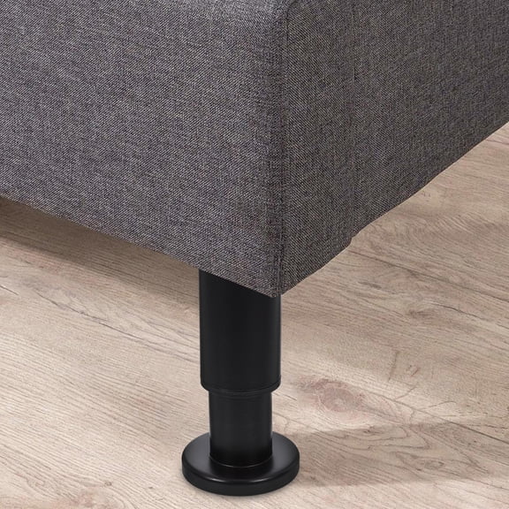 AURARMLET Set of 4 Adjustable Bed Legs Furniture Risers Black Rubber Height Boosters for Home Improvement