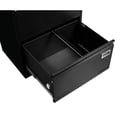 thumbnail image 3 of Office Black Metal Filing Cabinet with Widened Drawers One Word Handle Stylish Design, 3 of 6