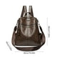 thumbnail image 3 of Bolso bandolera de piel para mujer | Bolso/bolsa de moda de gran capacidad | Material de PVC | Bolso de viaje multifunción para cercanías | Café marrón | 28x26x10cm | 1 Paquete, 3 of 6