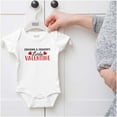 thumbnail image 5 of Grandma and Grandpas Little Valentine Romper Boys or Girls Infant Baby Brisco Brands NB, 5 of 6