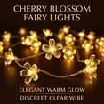 thumbnail image 4 of Decorative Flower String Lights Plug in for Bedroom, Connectable 33ft 100 LED Soft Cherry Blossom Fairy Light for Patio Room Dorm Wedding Party Christmas Tree Hanging Decorations, Warm White, 4 of 9