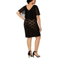 thumbnail image 2 of Connected Apparel Womens Plus Lace Chiffon I Cocktail Dress, 2 of 2