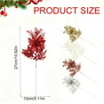 thumbnail image 3 of 1PCS Artificial Glitter Stem Ornaments - 10.62 Inch Fake Christmas Picks Decorations with Poinsettia Flowers,Bead Sticks for DIY Christmas Tree,Wreath,Wedding & Small Vase Decor,Silver, 3 of 9